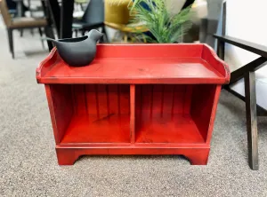 2-Cube Cubby Bench in vintage Berry/Black