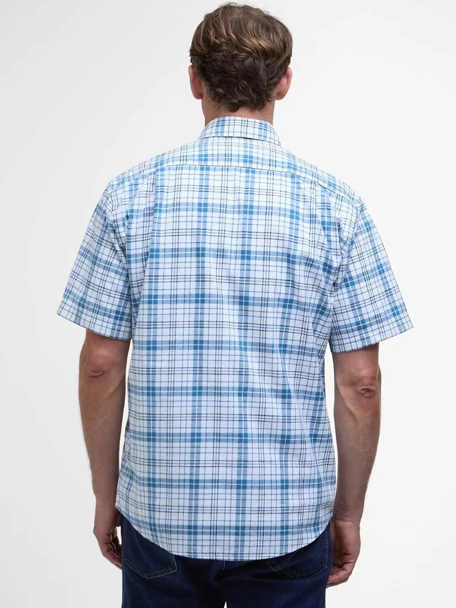 BARBOUR Drafthill Regular Short-Sleeved Shirt - Mens - Brook Blue
