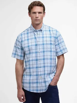 BARBOUR Drafthill Regular Short-Sleeved Shirt - Mens - Brook Blue
