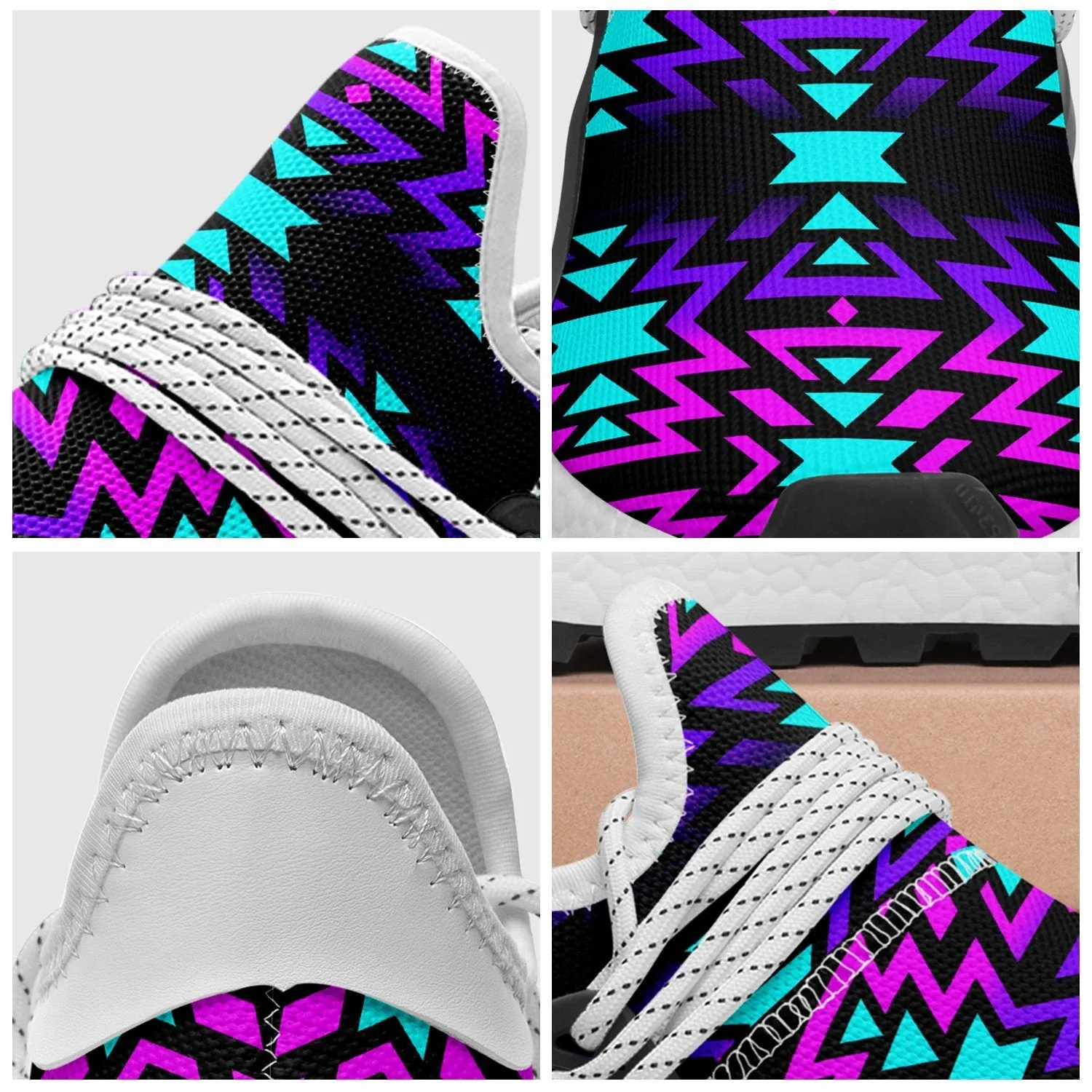 Black Fire Winter Sunset Okaki Sneakers