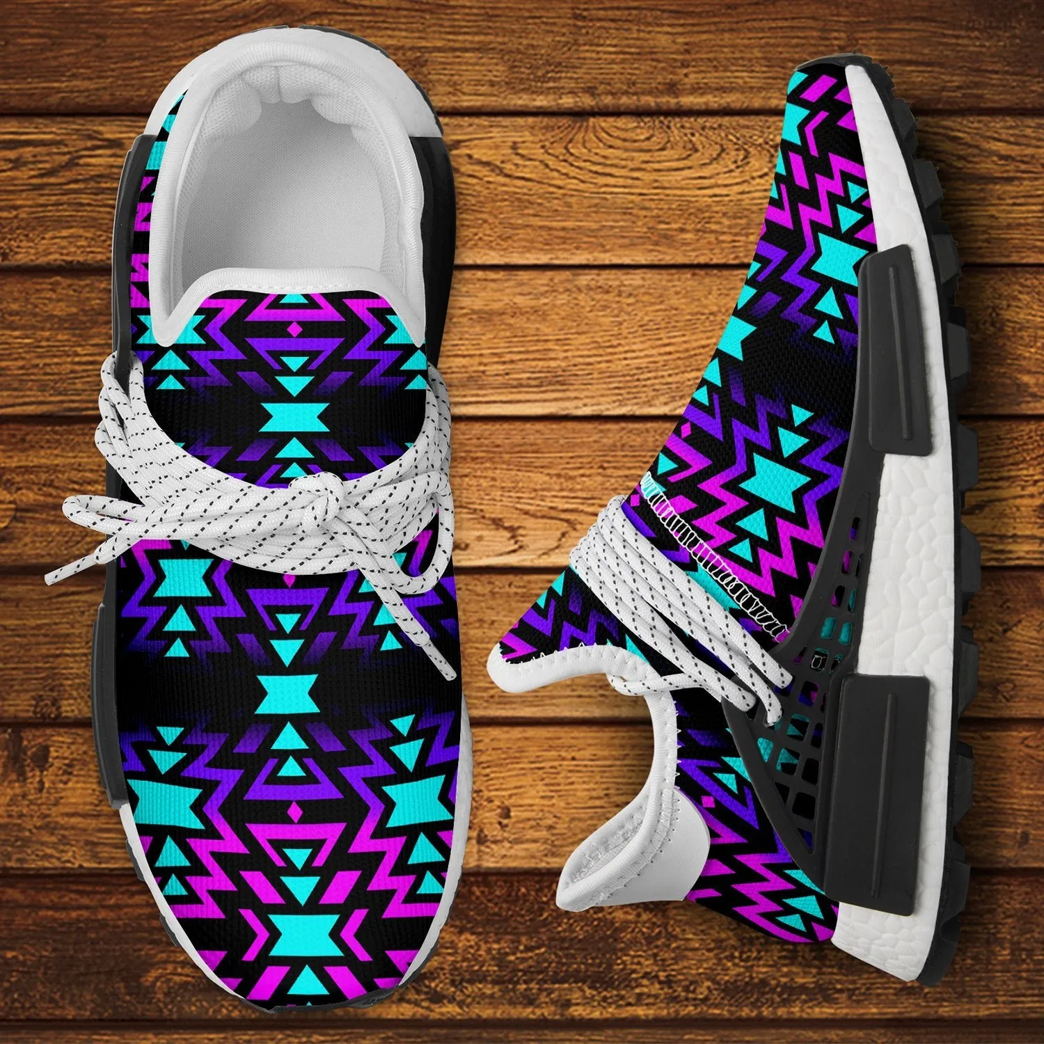 Black Fire Winter Sunset Okaki Sneakers