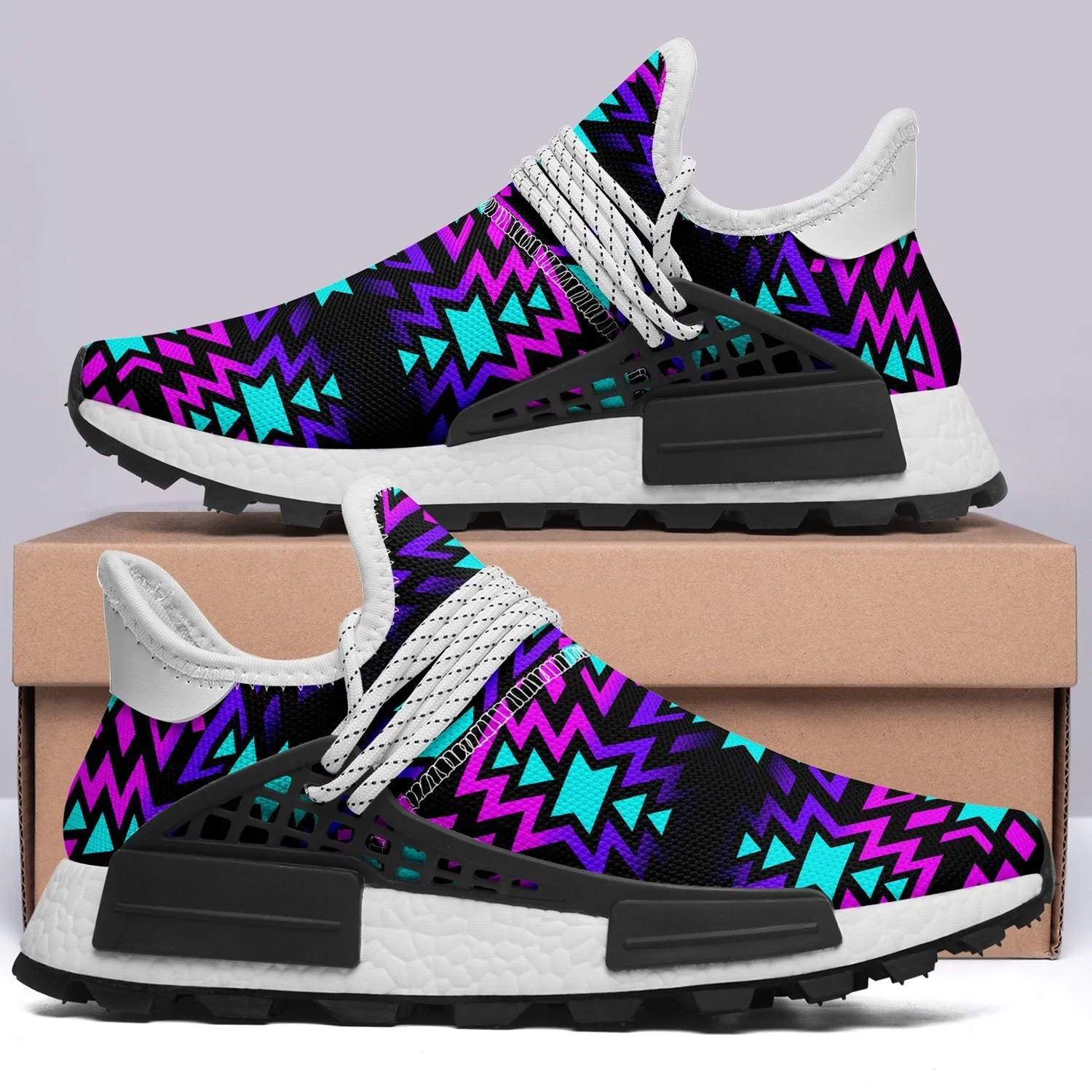 Black Fire Winter Sunset Okaki Sneakers
