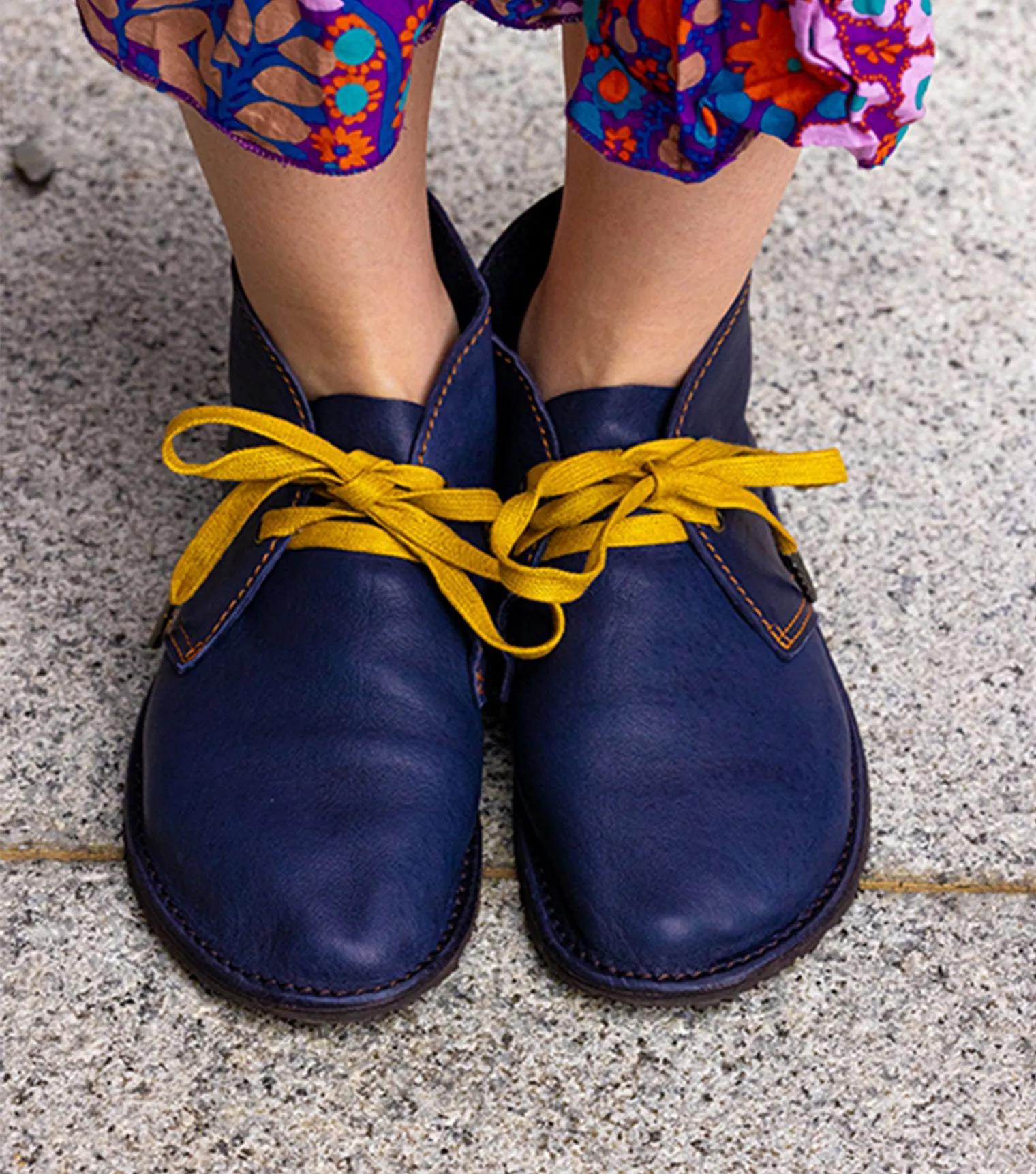 Blue Barefoot Desert Boots | Barefoot Pals