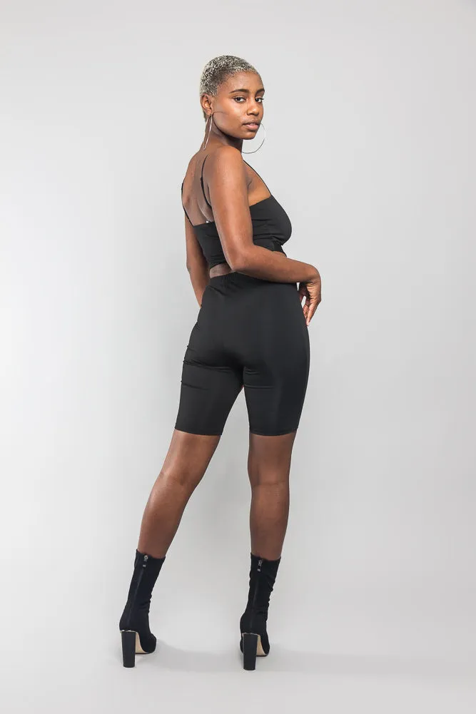 Buckled Crop Top Set