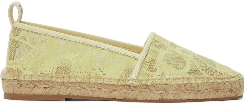 ChloÃ© Yellow Lace Woody Espadrilles
