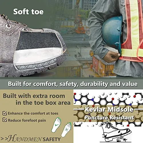CK303 Work Boots 6 inch for Men Water Resistant Soft Toe