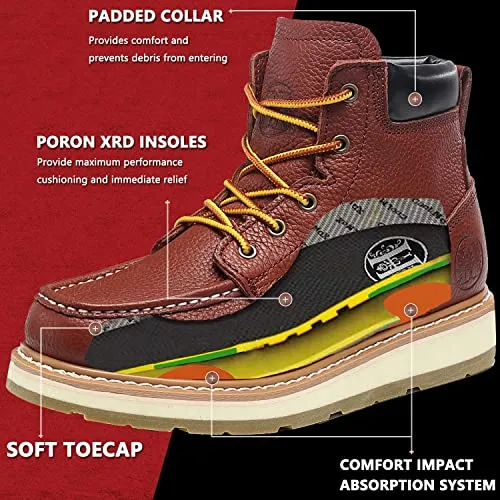 CK303 Work Boots 6 inch for Men Water Resistant Soft Toe