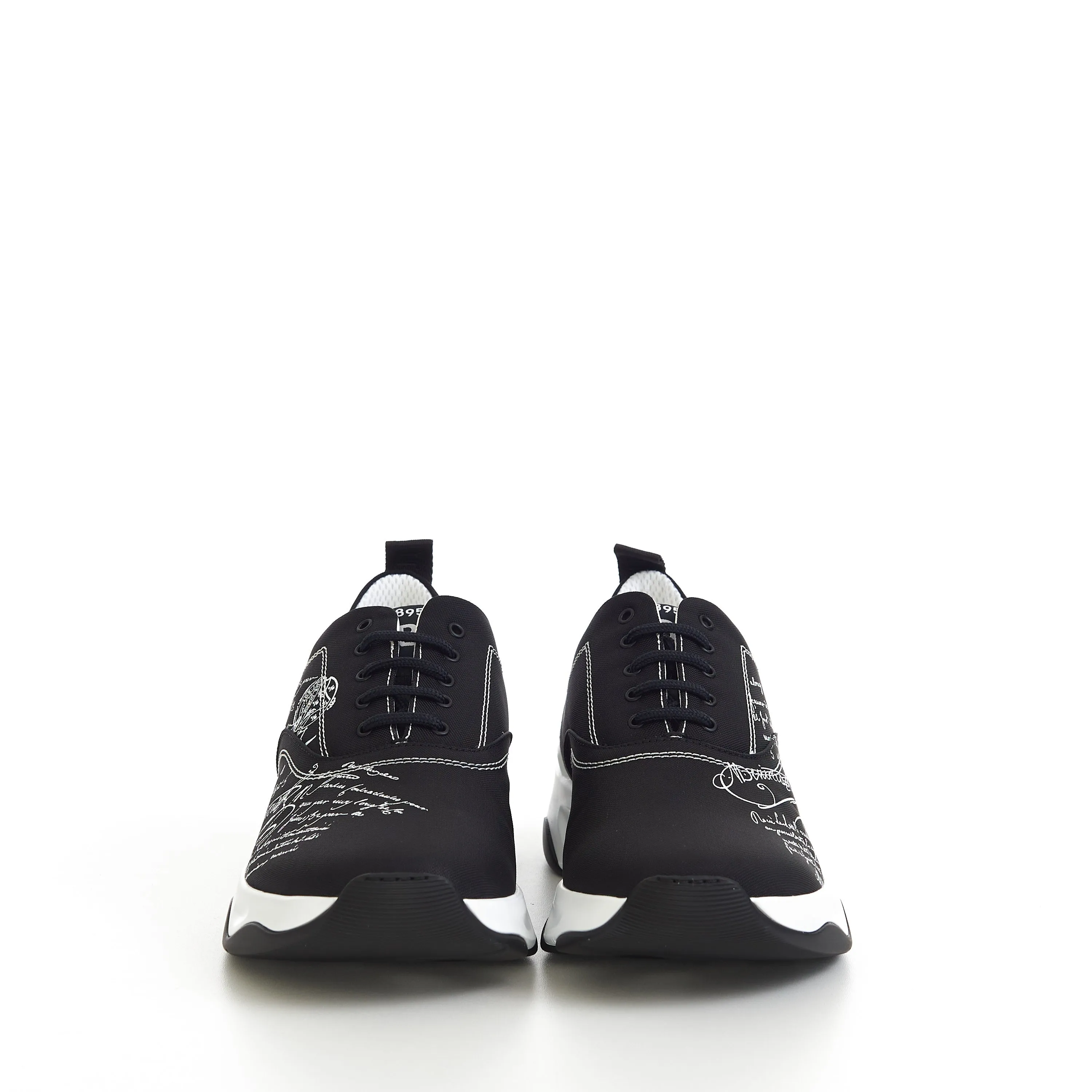 Flow Sneakers In Black With Scritto Serigraphy