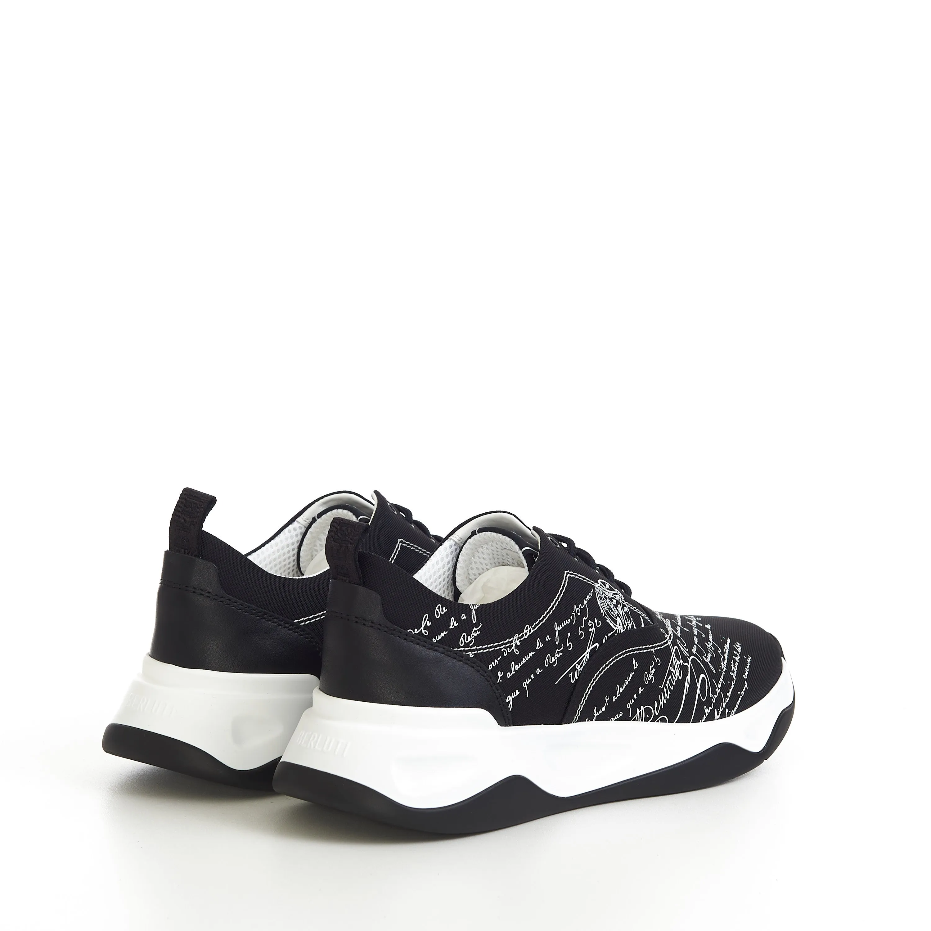 Flow Sneakers In Black With Scritto Serigraphy