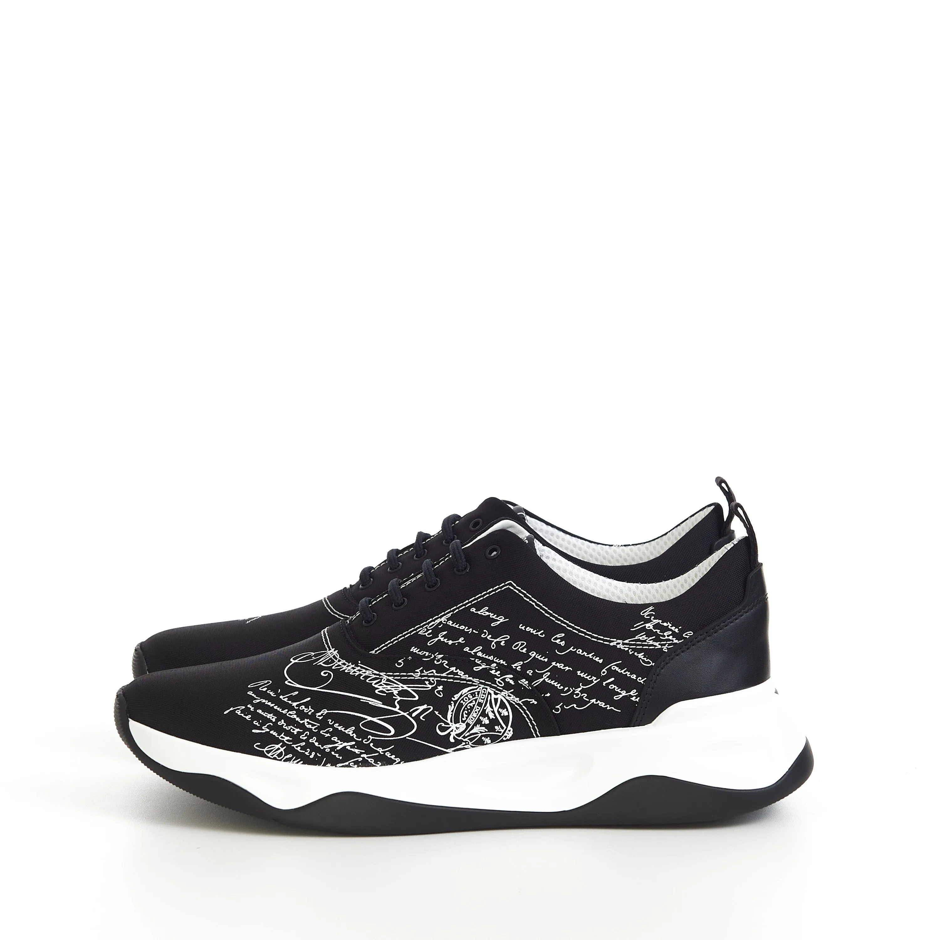 Flow Sneakers In Black With Scritto Serigraphy