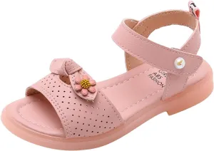 Girls Open Toe Soft Sole Flat Sandals 2025 Comfortable Outdoor Holiday Winter Slippers for Big Girls Kids Footwear