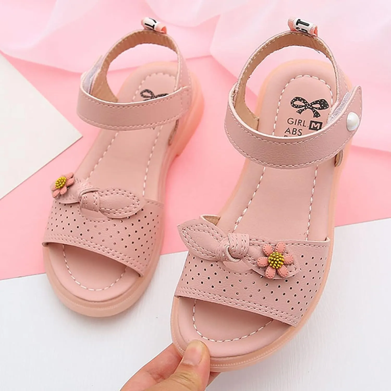 Girls Open Toe Soft Sole Flat Sandals 2025 Comfortable Outdoor Holiday Winter Slippers for Big Girls Kids Footwear