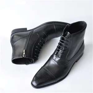 il Capo - Classic Leather Boots For Men with zipper