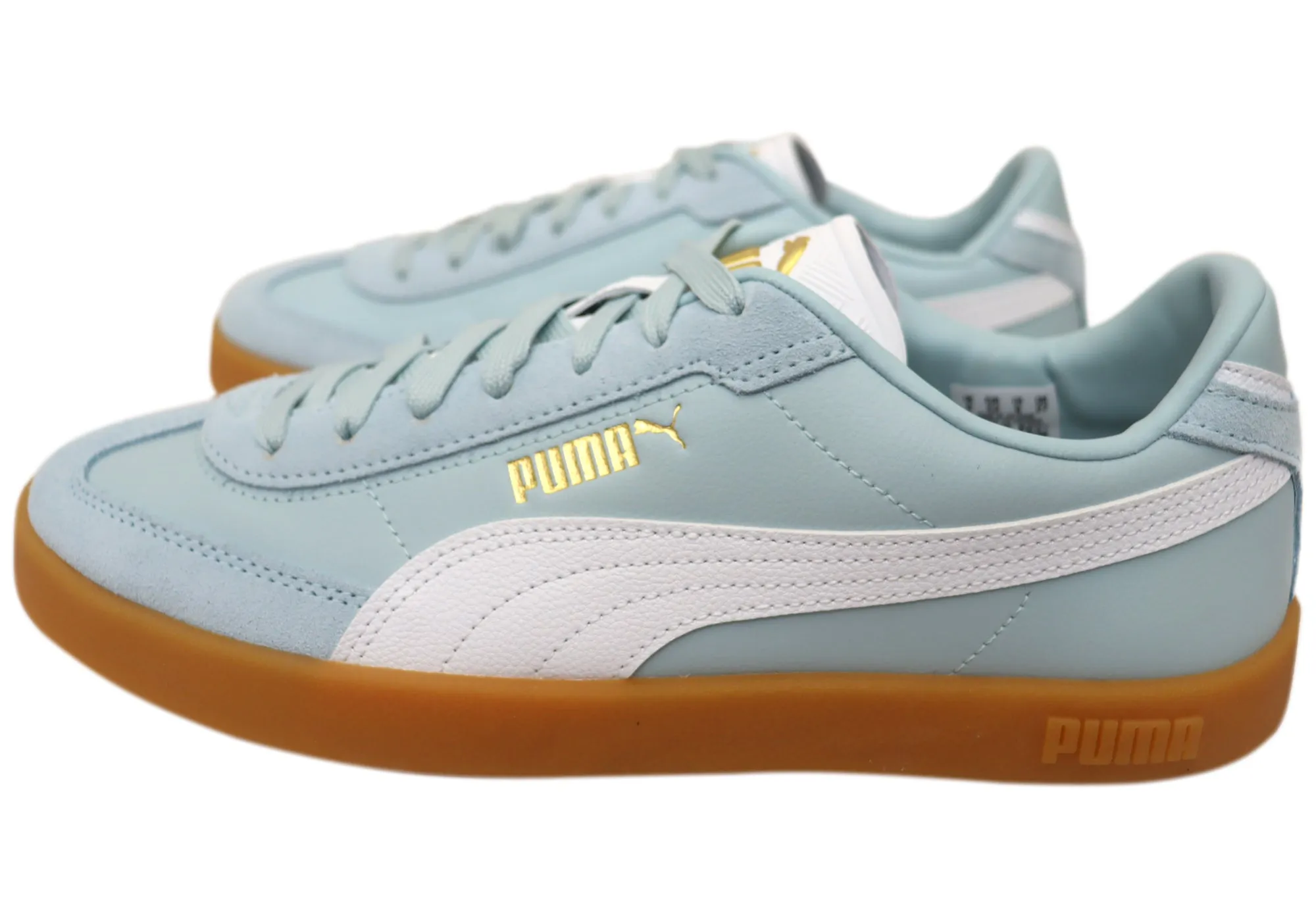 Puma Womens Club II Era Comfortable Lace Up Sneakers