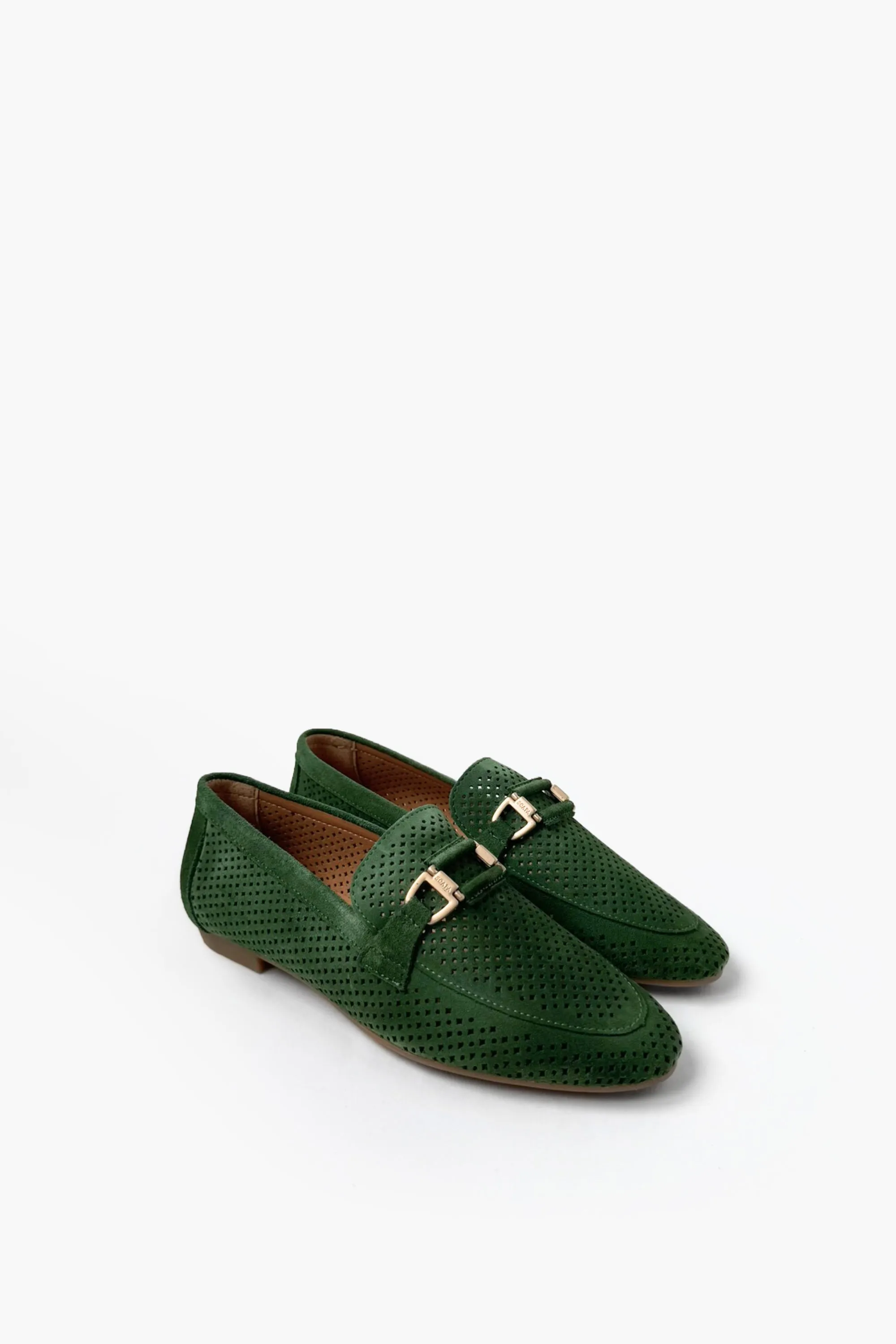 PUNCTURED SUEDE LOAFERS