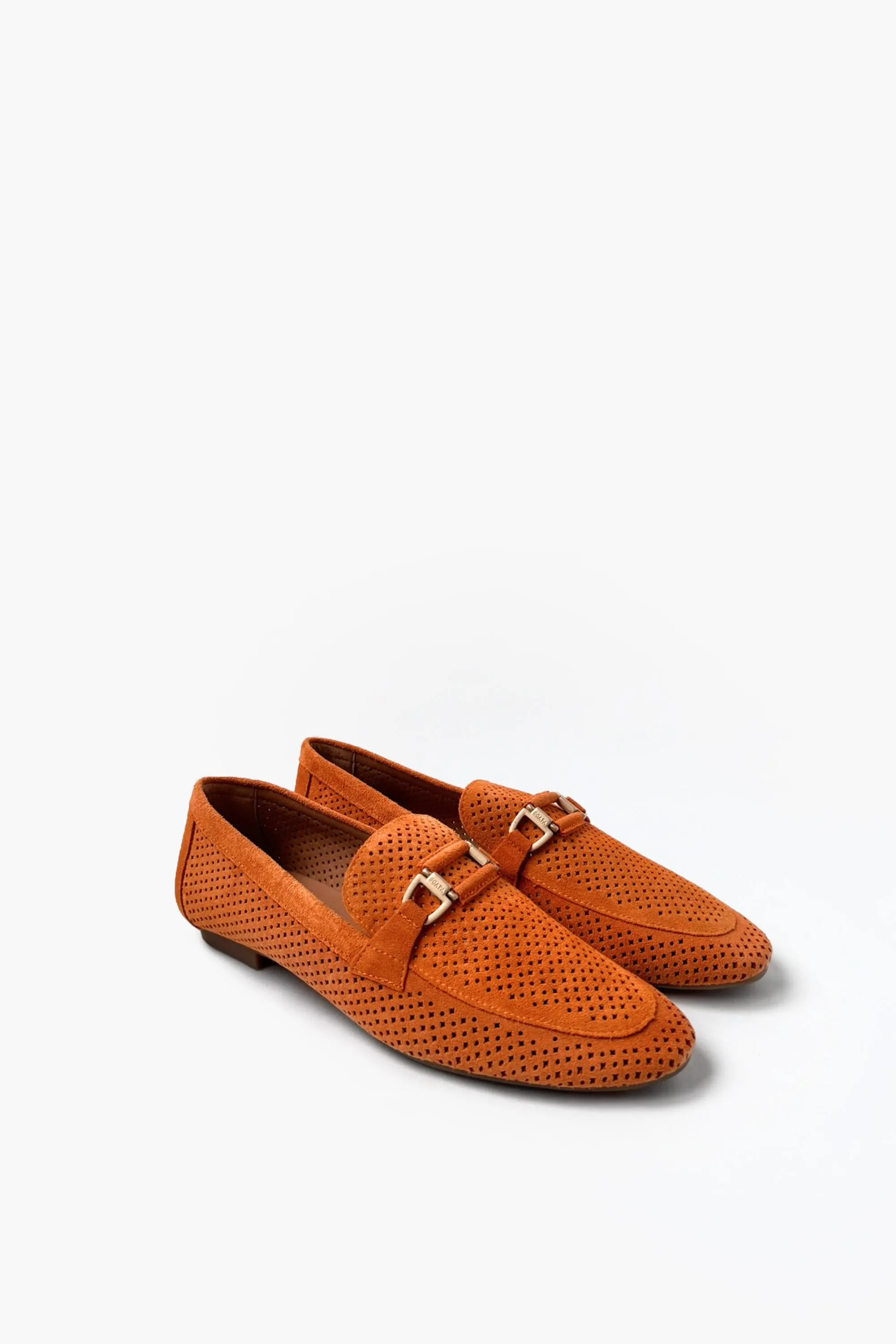 PUNCTURED SUEDE LOAFERS