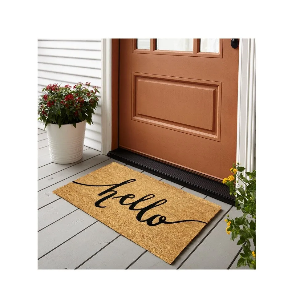 "Hello" Coir Door Mat
