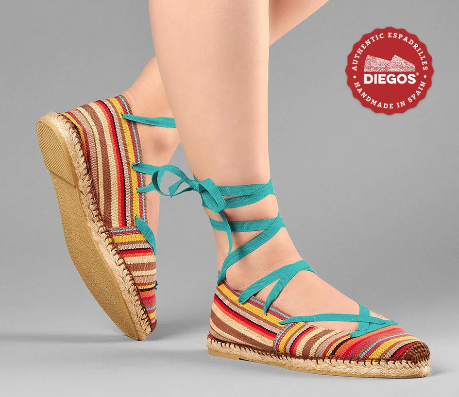 Red stripes ballerina