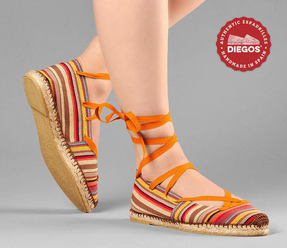 Red stripes ballerina