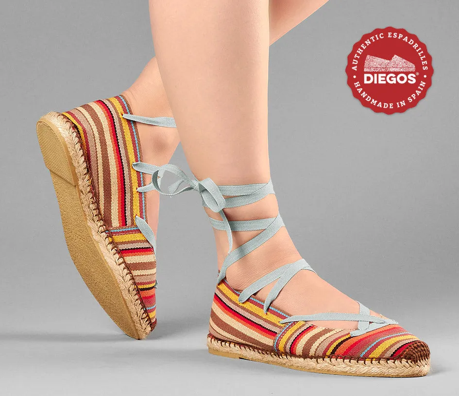 Red stripes ballerina