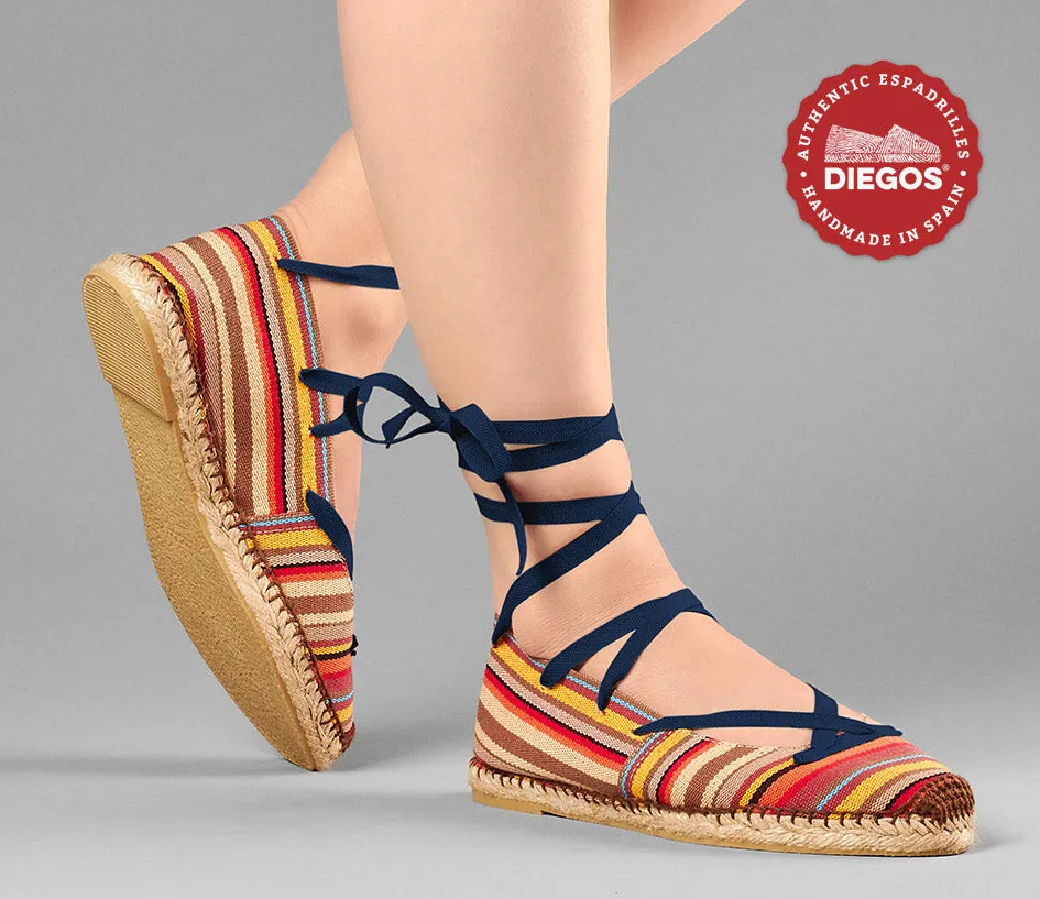 Red stripes ballerina