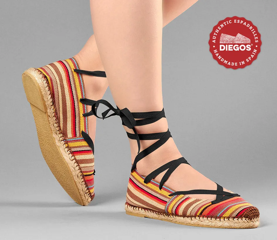 Red stripes ballerina