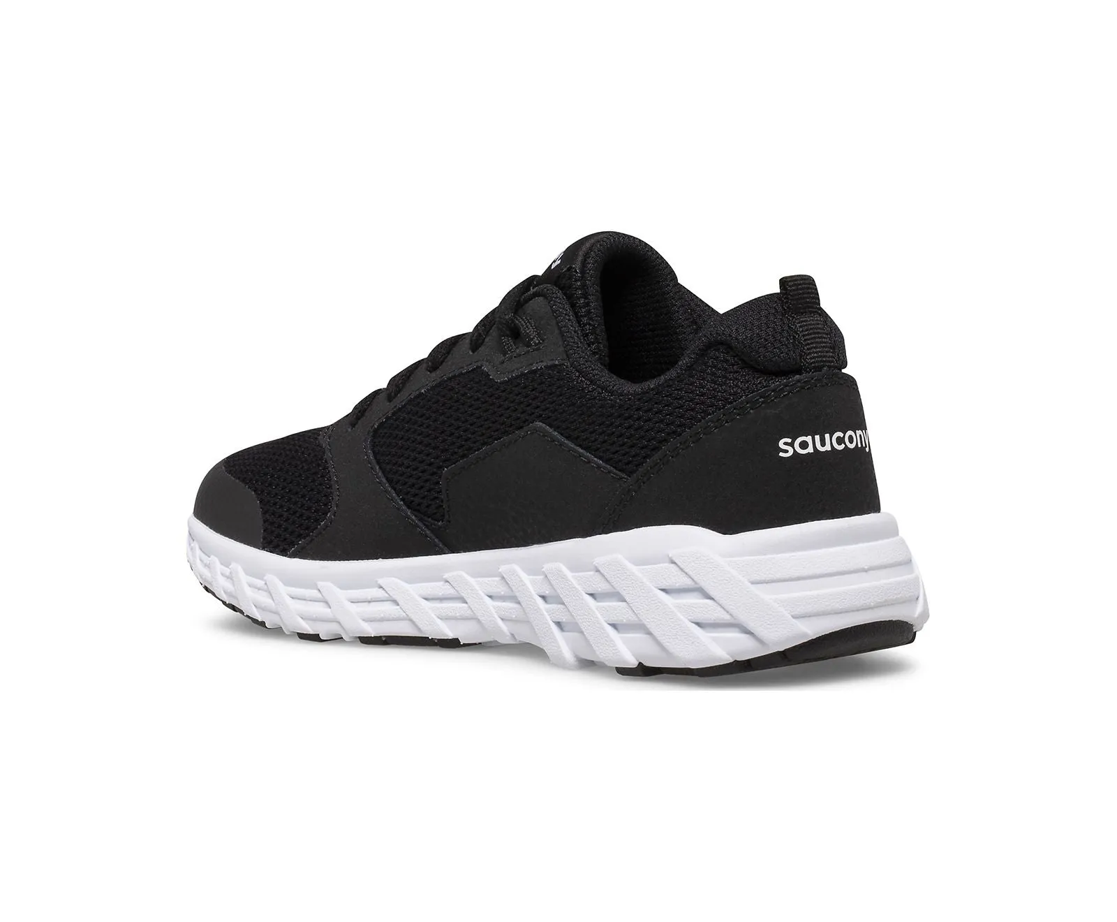 Saucony Wind 2.0 | Black/White Youth Laces Sneakers