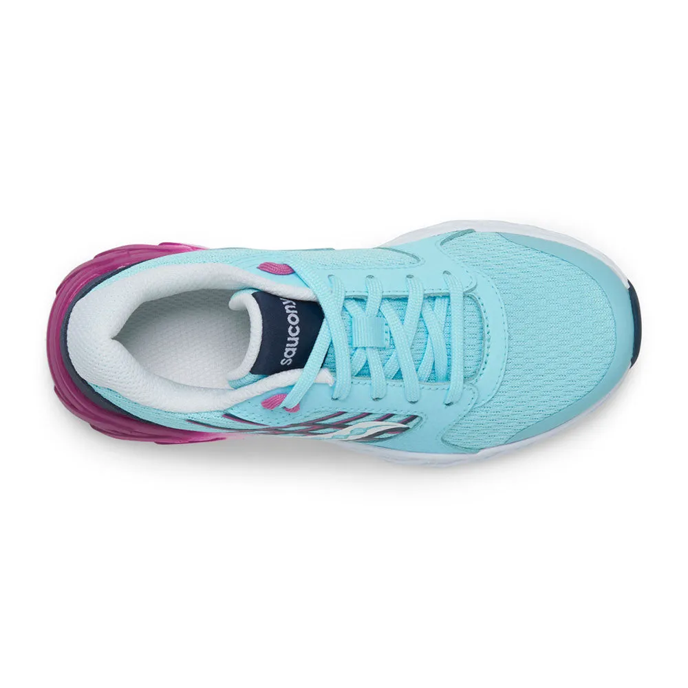 Saucony Wind 2.0 | Blue/Pink Big Kids Laces Sneakers