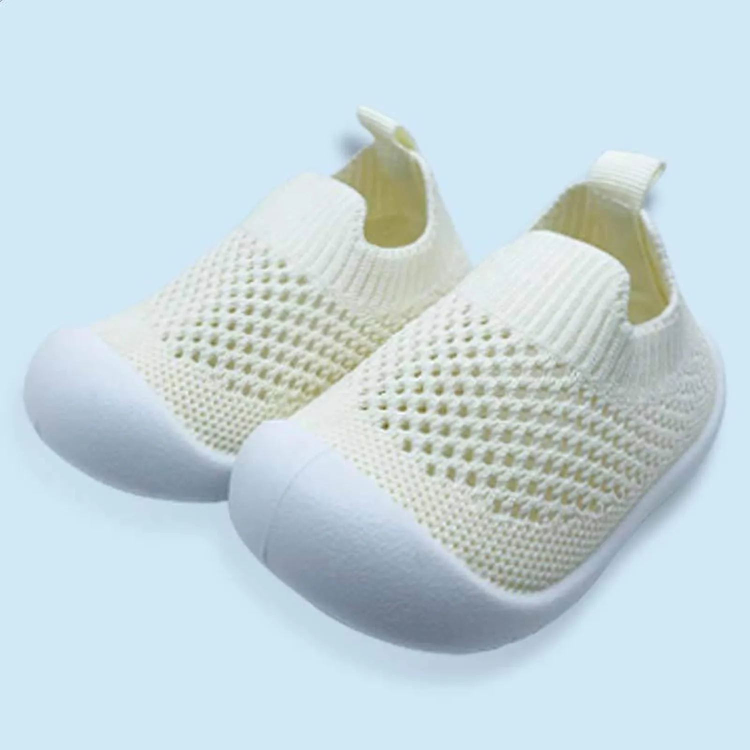 Toddler Boy Girl Mesh Sneakers Baby Knitted Walking Shoes Infant Soft Sole Trainerslittle Kid Breathable Outdoor Shoes