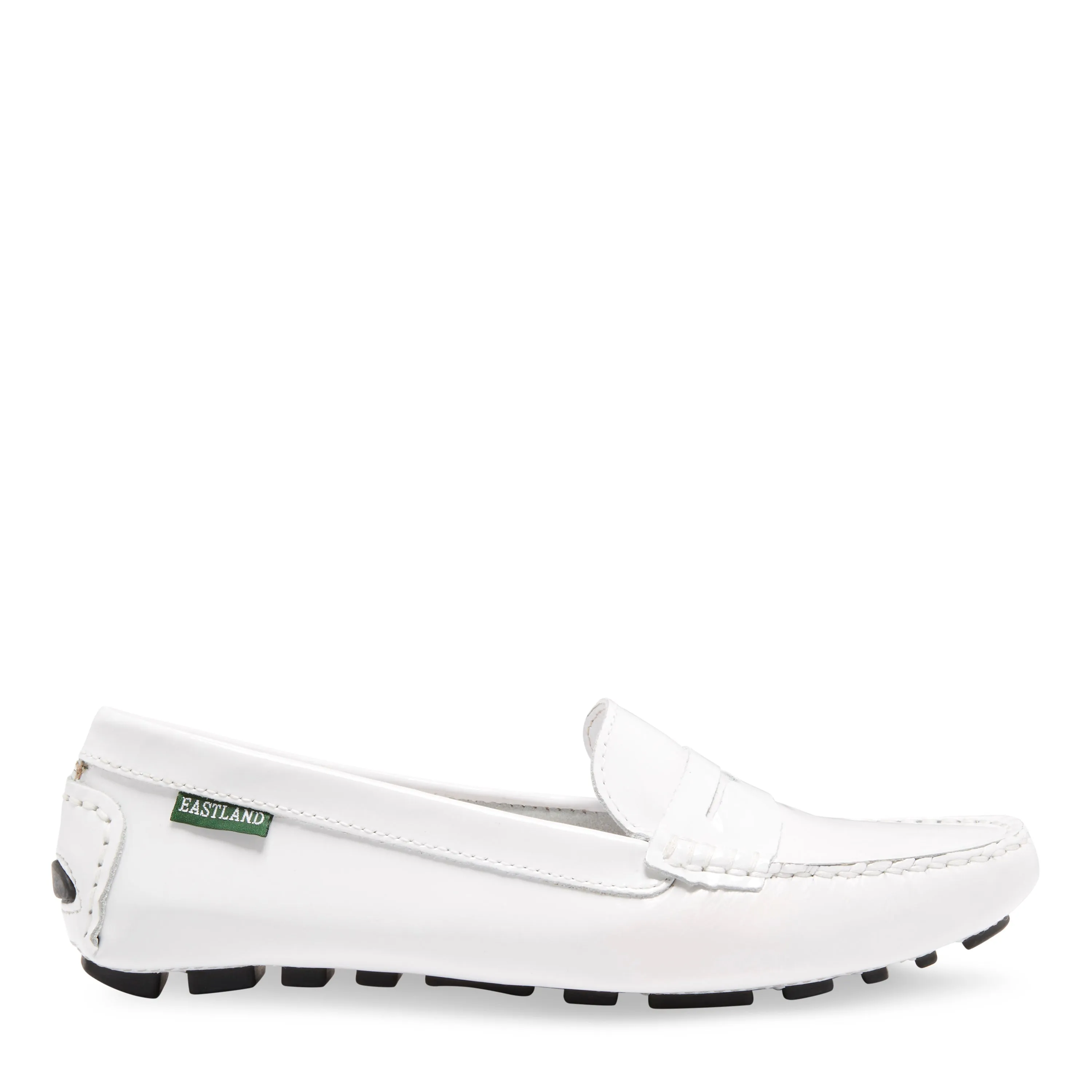 Women's Patricia Penny Loafer Driving Moc White Patent