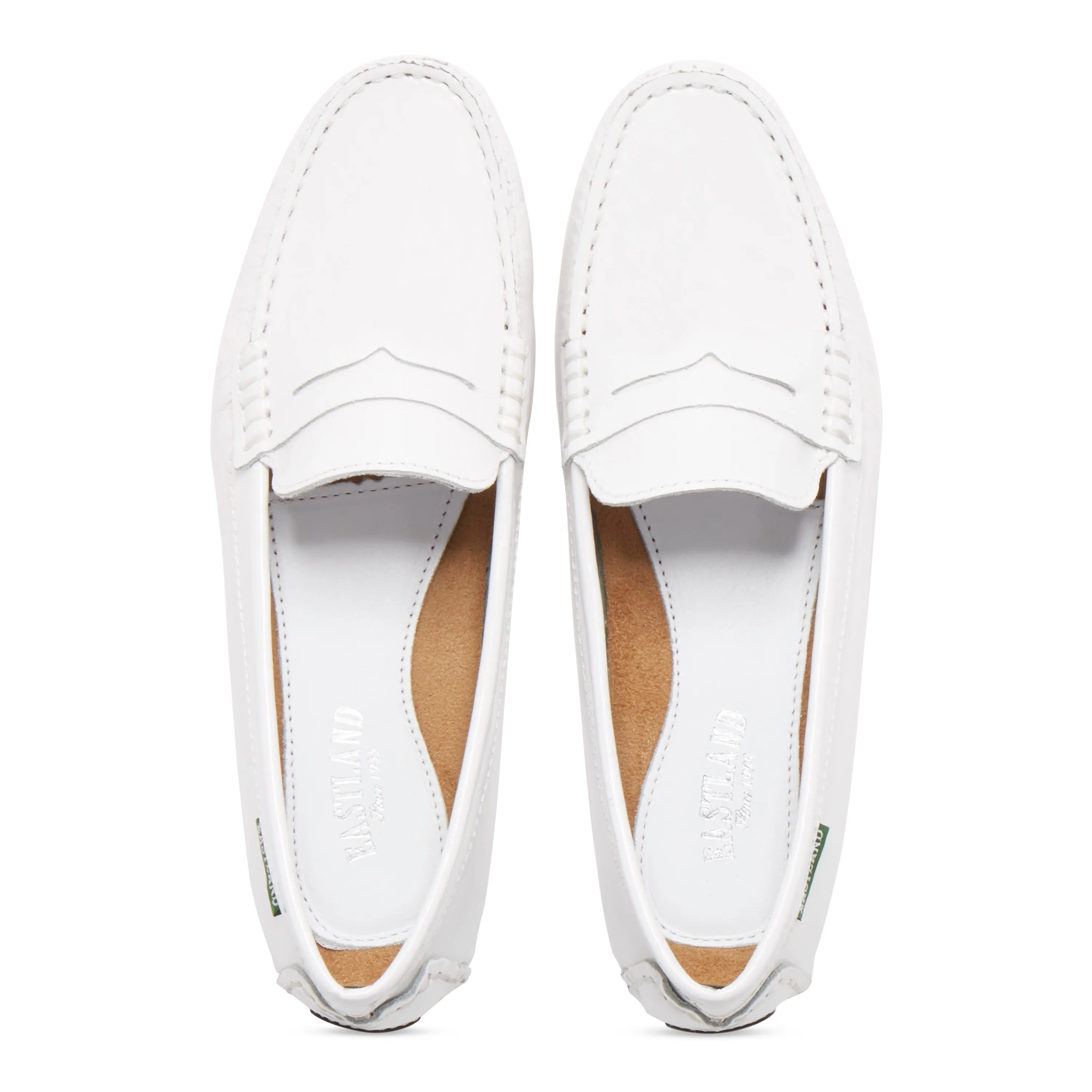 Women's Patricia Penny Loafer Driving Moc White Patent