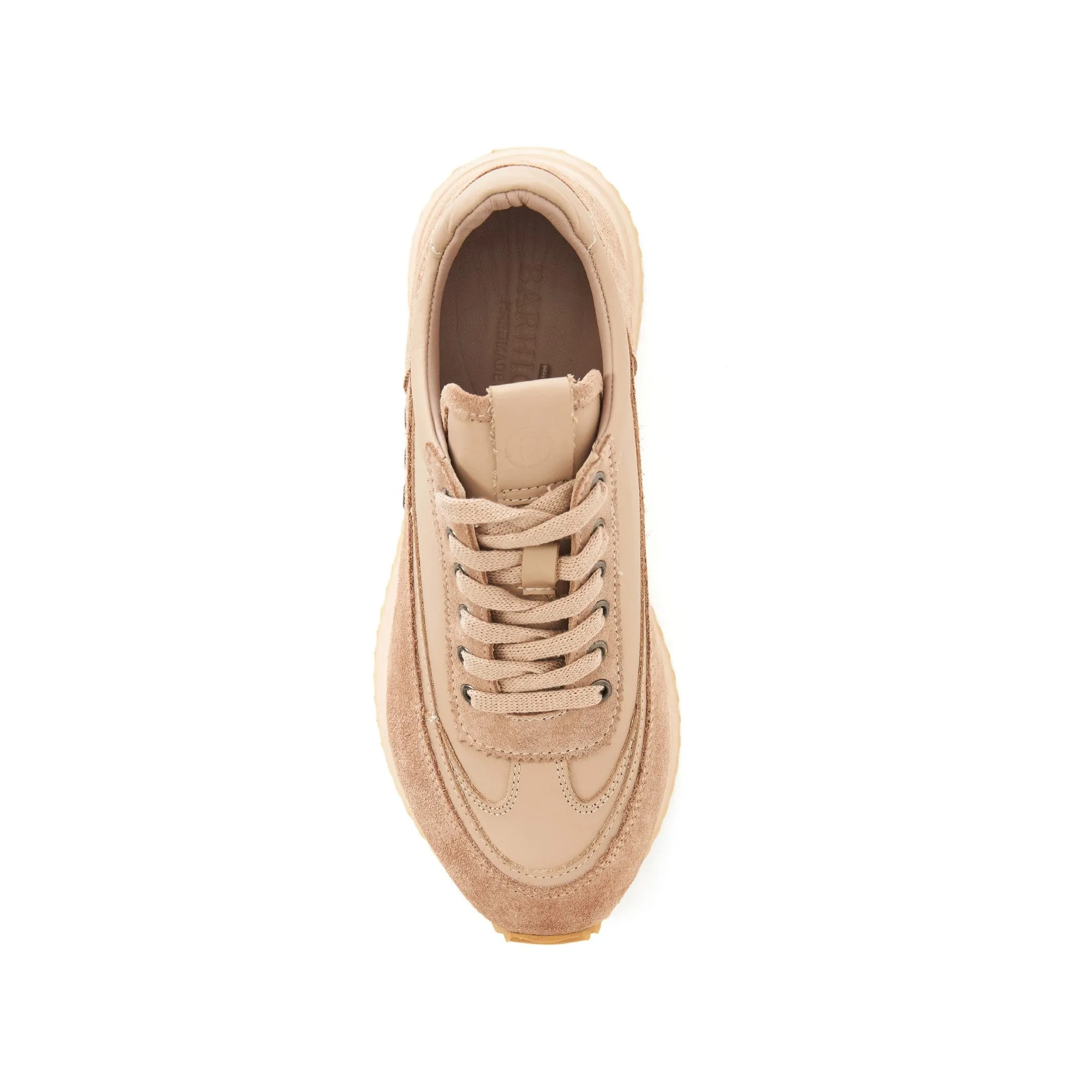 Women's Suede Calf Leather Handmade Sneakers W5014