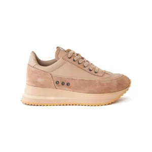 Women's Suede Calf Leather Handmade Sneakers W5014